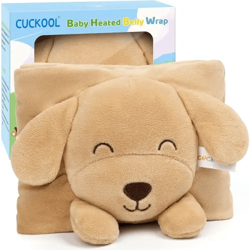 Baby Colic and Gas Relief, Heated Tummy Wrap for Newborns Belly Relief by Soothing Warmth, Baby Heating Pad Swaddling Belt Relief & Soothe Gas, Colic and Upset Stomach for Newborns to Toddler (Puppy)