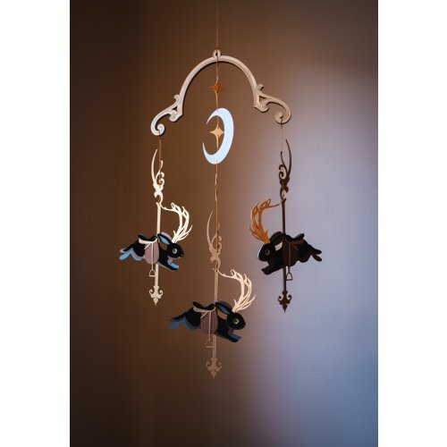 Enchanted Jackalope Carousel Mobile — nebula creations co.