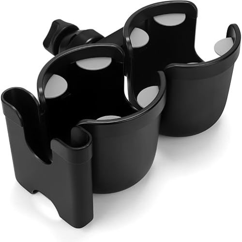 Accmor Stroller Cup Holder with Phone Holder, Bike Cup Holder, Universal Cup Holder for Uppababy Nuna Doona Strollers, 2-in-1 Cup Phone Holder for Stroller, Bike, Wheelchair, Walker, Scooter