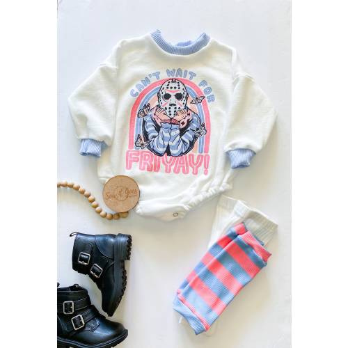 Baby Romper, toddler romper, Halloween outfit , sweatshirt romper, Halloween romper, with optional matching striped leg warmers