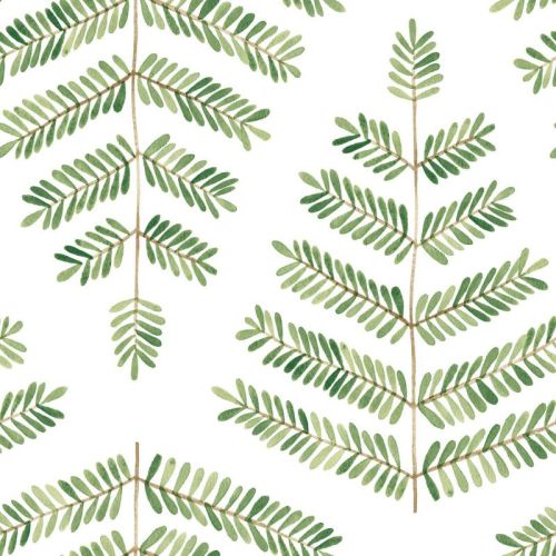 RoomMates Cat Coquillette Leaflets Green Peel and Stick 1pc Wallpaper