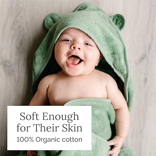 Natemia Premium Hooded Baby Bath Towels - 100% Turkish Organic Cotton, Award Winning Baby Towels with Hood, Soft on Sensitive Skin, Toddler Towel for Boys and Girls, Registry Search