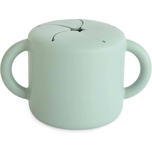 Amazon.com: mushie Silicone Snack Cup | Spill Proof Food Container for Toddler and Baby (Cambridge Blue)