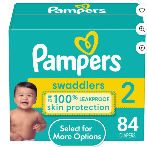 Pampers Swaddlers Diapers Size 2, 84 Count (Select for More Options)
