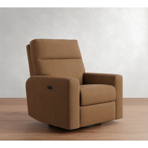Parker Leather Power Swivel Glider Recliner