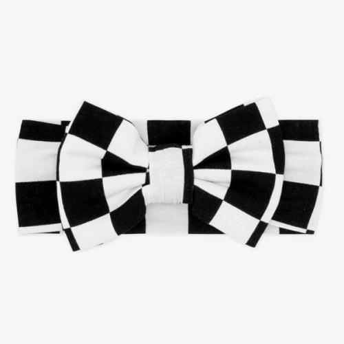 Little Sleepies ™ | Cool Checks Luxe Bow Headband