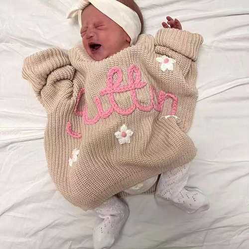 Custom Baby Name Sweater,Name Sweater Baby,Personalized Baby Name Jumper,Embroidered Baby Sweater,Monogrammed Baby Gift,First Birthday Gift