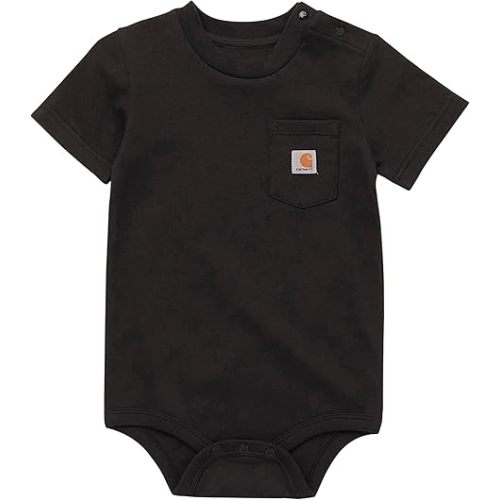 Carhartt Unisex Baby Short-sleeve Bodysuit Pocket T-shirt OnesieShort-Sleeve Bodysuit Pocket T-Shirt Onesie - 9M - Black