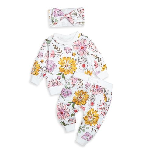 Baby Girl Sweatshirt Clothes Pants Set Joggers Toddler Fall Outfit Infant Sweatsuit