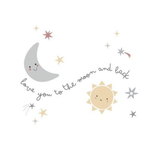 Bedtime Originals 60.25 x 26.5 x 0.01 inches Celestial Moon & Stars Wall Decal/Stickers