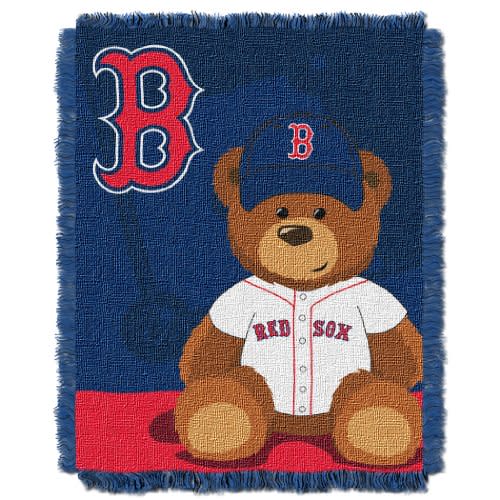 Officially Licensed MLB Field Bear Baby Woven Jacquard Throw Blanket, Soft & Cozy, Washable, Throws & Bedding, 36" x 46"