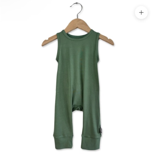 Succulent Mini Ribbed Sleeveless Romper