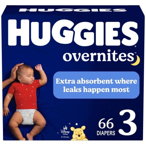 Huggies Overnites Nighttime Baby Diapers - Size 3 - 66ct