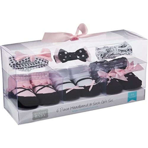 Hudson Baby Girl's Headband and Socks Giftset