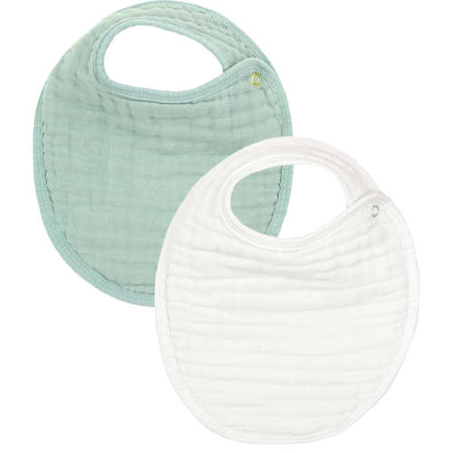 Cloud Muslin™ Bib 2 Pack - Bali + White
