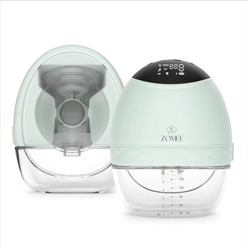 Zomee Fit Wearable Breast Pump, Hands Free Pumping, Portable, Ultra-Low Noise, Double Electric Breast Pump - Holds 6 oz - Wireless Breastpump 2+ Hours of Battery, Leak Proof Anti Backflow System
