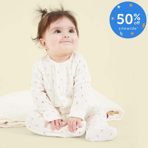 floral organic cotton pointelle magnetic parent favorite footie – Magnetic Me