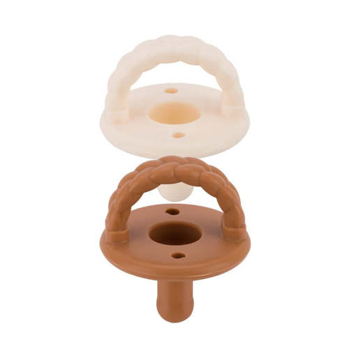 Sweetie Soother™ - Pacifier 2-Pack - Coconut and Toffee Braids