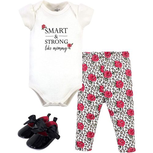 Little Treasure Unisex Baby Cotton Bodysuit, Pant and Shoe Set