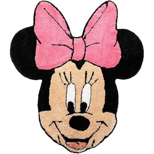 Jay Franco Disney Minnie Mouse Plush Fluffy Accent Rug - 4 x 3 ft Area Rug for Kids Bedroom or Living Room Decor