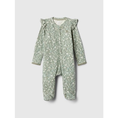Baby First Favorites One-Piece in green floral, size: 3-6 M