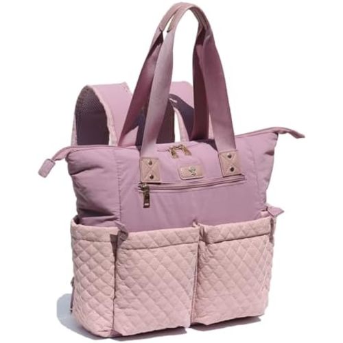 Diaper Tote Bag Totepack Backpack 2 in 1 for Women Multifunctional Large Capacity with Insulated Pockets Travel