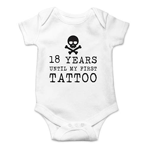 18 Years Until My First Tattoo - Funny Baby Essentials Bodysuit - Newborn Baby Boy Clothes