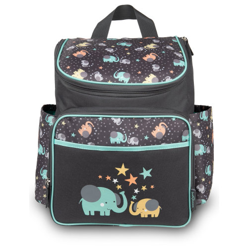Baby Boom Elephant Print Top Zip Back Pack Unisex Diaper Bag, Infant and Toddler