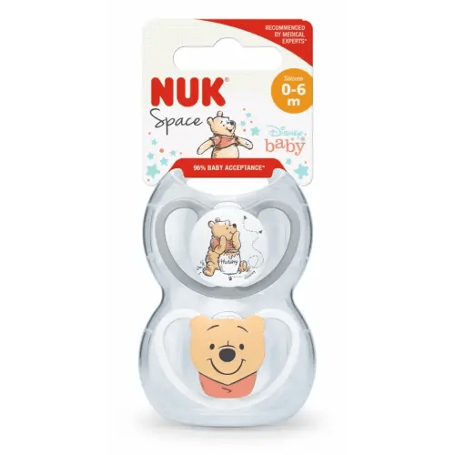 Nuk Soother Pacifier Space Winnie The Pooh Size 1 - 2Pack | Baby Bunting AU