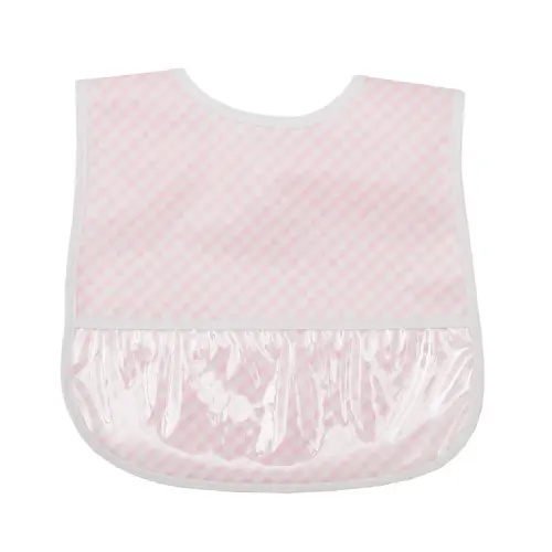 3 Marthas Wipeable Bib - Pink Check | Berings