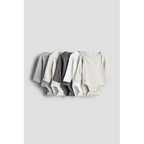 H&M Long-sleeve Bodysuit (5-pack)