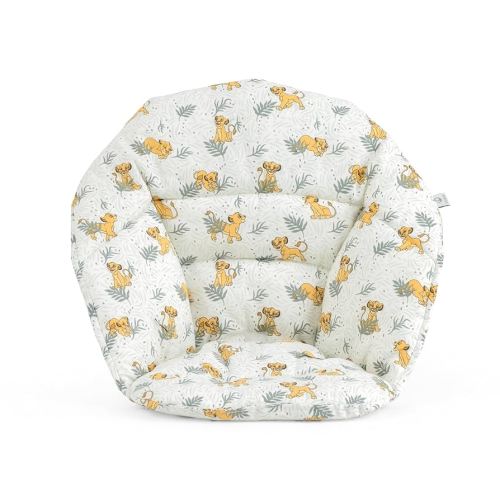 Stokke Clikk Cushion, Disney Lion King Jungle - Compatible with Clikk High Chair - Provides Support for Babies - Made with Organic Cotton - Reversible & Machine Washable - Best for Ages 6-36 Months