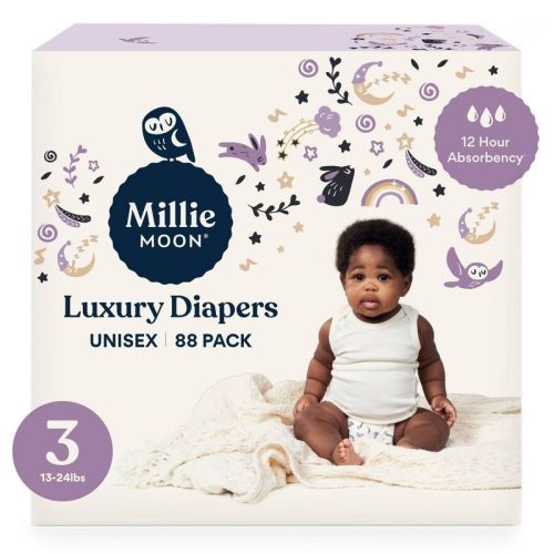 Millie Moon Luxury Diapers - (Select Size and Count)