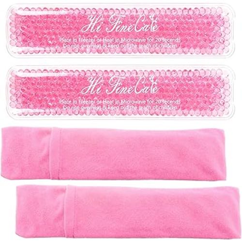 Perineal Cooling Pad, Postpartum Cold Packs Gel Bead Ice Pack Cold Therapy for Women After Pregnancy and Delivery, 2 Ice Pack and 2 Cover (Pink)