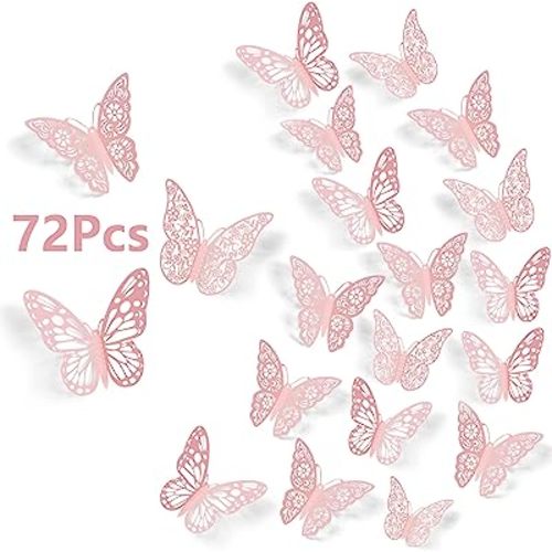 Pink Butterfly Stickers for Nursery
