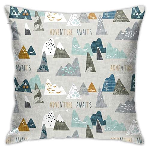 NBFKDO Adventure Awaits Pillows Case Soft Throw Pillow Double-Sided Digital Printing Couch Pillowcase Square 45cm 45cm