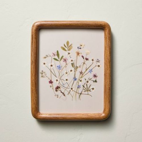 8"x10" Pressed Wildflowers Framed Wall Art - Hearth & Hand™ with Magnolia