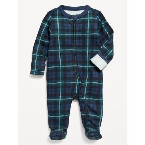 2-Way-Zip Printed Sleep & Play Footed One-Piece for Baby