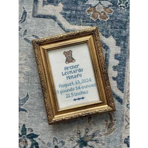 Baby Announcement Needlepoint