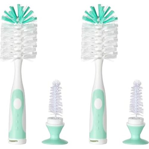 Multifunctional Cleaning Brush, Baby Bottle Brush, Bottle Brush Cleaner Set C, Green, Nylon and Nylon Brush