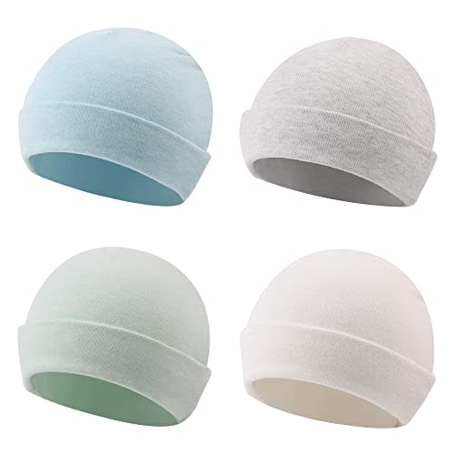 Zsedrut Spring Infant Hospital Beanie Newborn Baby Girls Cotton Hat Tolddler Boy Soft Double-Layer Hat