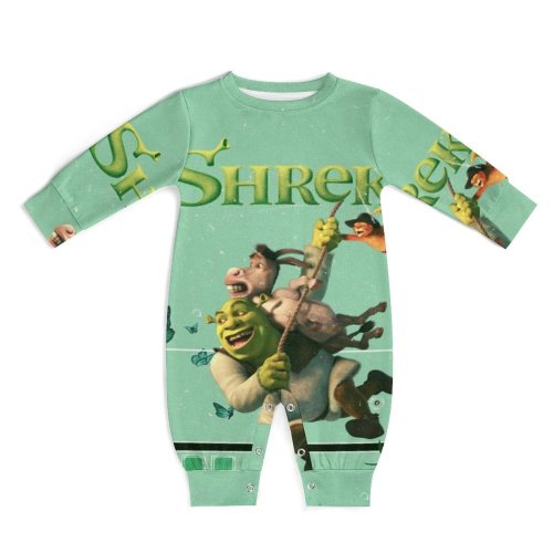 Shrek Unisex Baby Boy Girl Rompers Long Sleeve Infant Jumpsuits Babies' Outfits Fall Winter Clothes 3-6M
