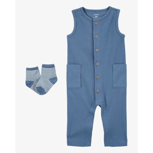 Baby 2-Piece Jumpsuit & Socks Set - Carter's | Carter's