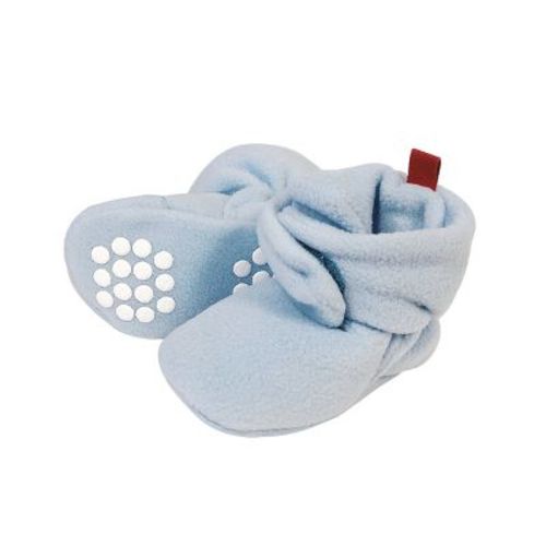 Wrapables Fleece Baby Booties with Anti-Skid Bottoms Blue 6-12 M