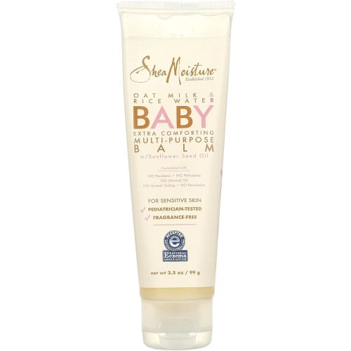 Baby Multi-Purpose Balm, Oat Milk & Rice Water, 3.5 oz (99 g), SheaMoisture