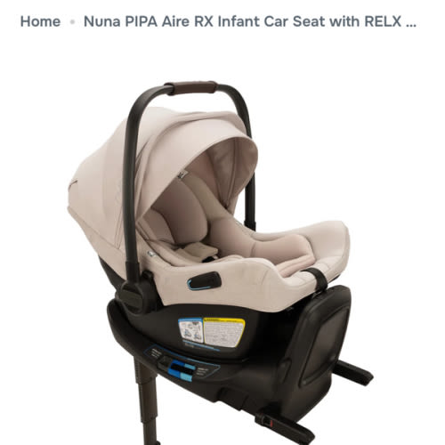Nuna PIPA Aire RX Infant Car Seat with RELX base