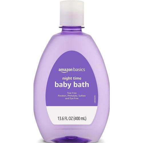Amazon Basics Tear-Free Night-Time Baby Bath, Soothing, Lightly Scented, 13.6 Fl Oz, 1-Pack (Previously Solimo)