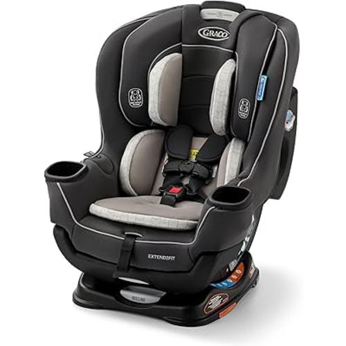 Graco Extend2Fit Convertible Car Seat, Rear and Forward Facing Car Seat with Adjustable Extension Panel for Extra Legroom, Great Gift for Baby Shower or Baby Registry, Redmond