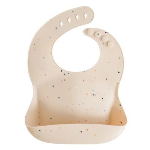 Mushie Silicone Baby Bib - Vanilla Confetti