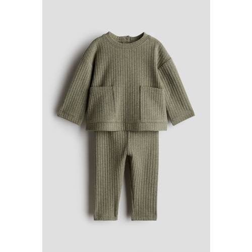 2-PIECE WIDE-RIB COTTON SET